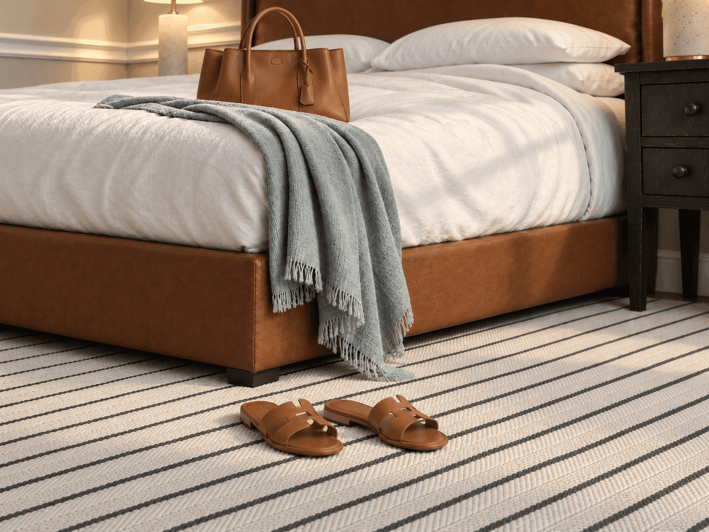 Heritage Loft Suite at Sabal House Inn in Savannah's Historic District, featuring a king-size bed, warm wood furnishings, and elegant details in a spacious two-level suite.
