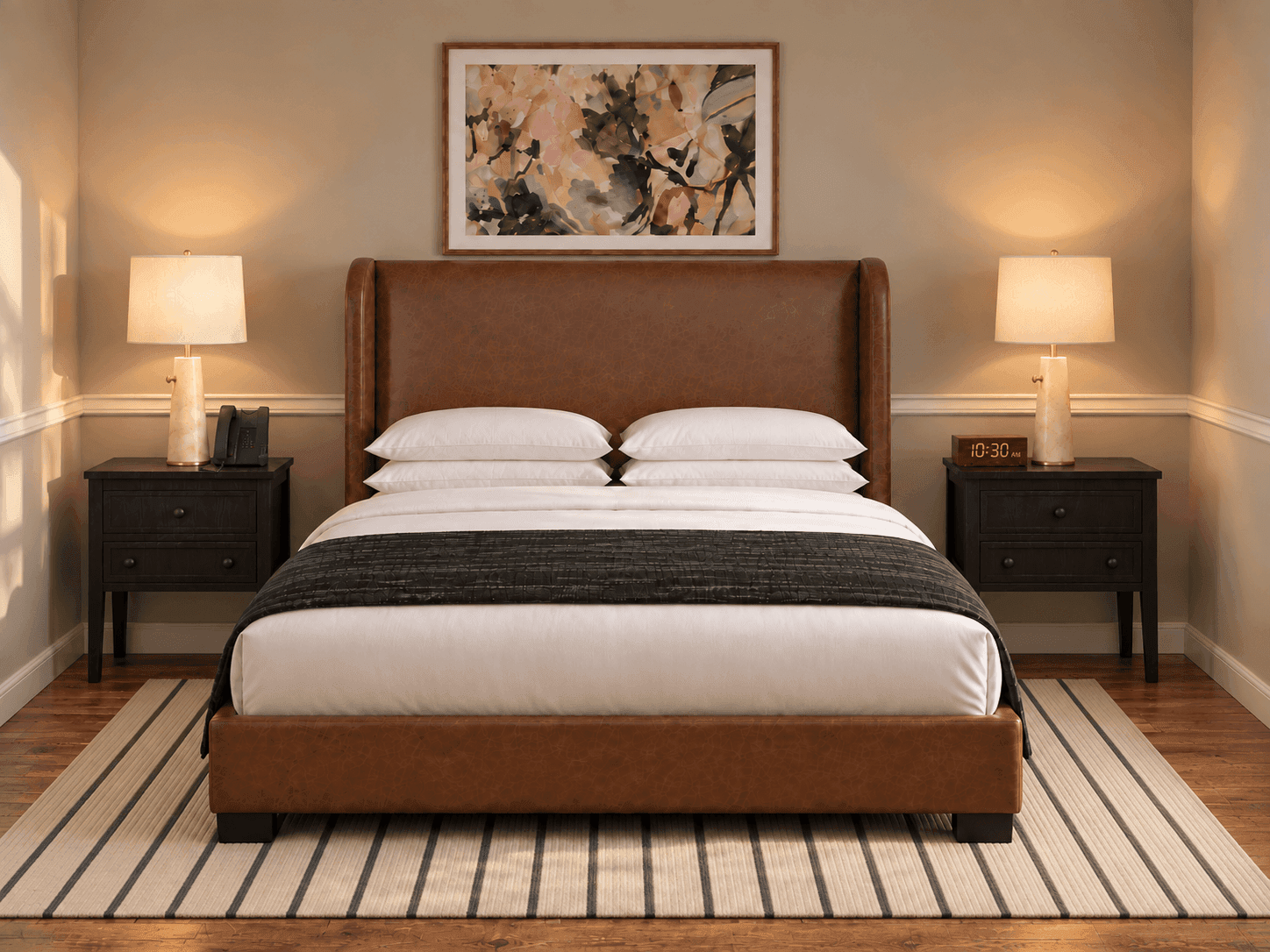 Traditional Queen guest room at Sabal House Inn, a boutique Savannah hotel within walking distance of Oglethorpe Park, featuring historic charm and elegant furnishings.